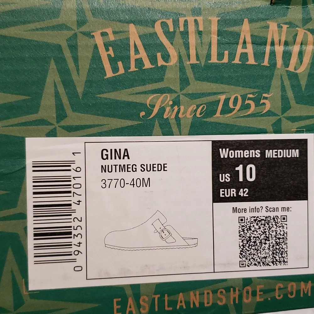 Eastland NEW Clog Suede Leather Fur Lining Mule Cork Wedge Comfort Women 10 - Picture 12 of 13